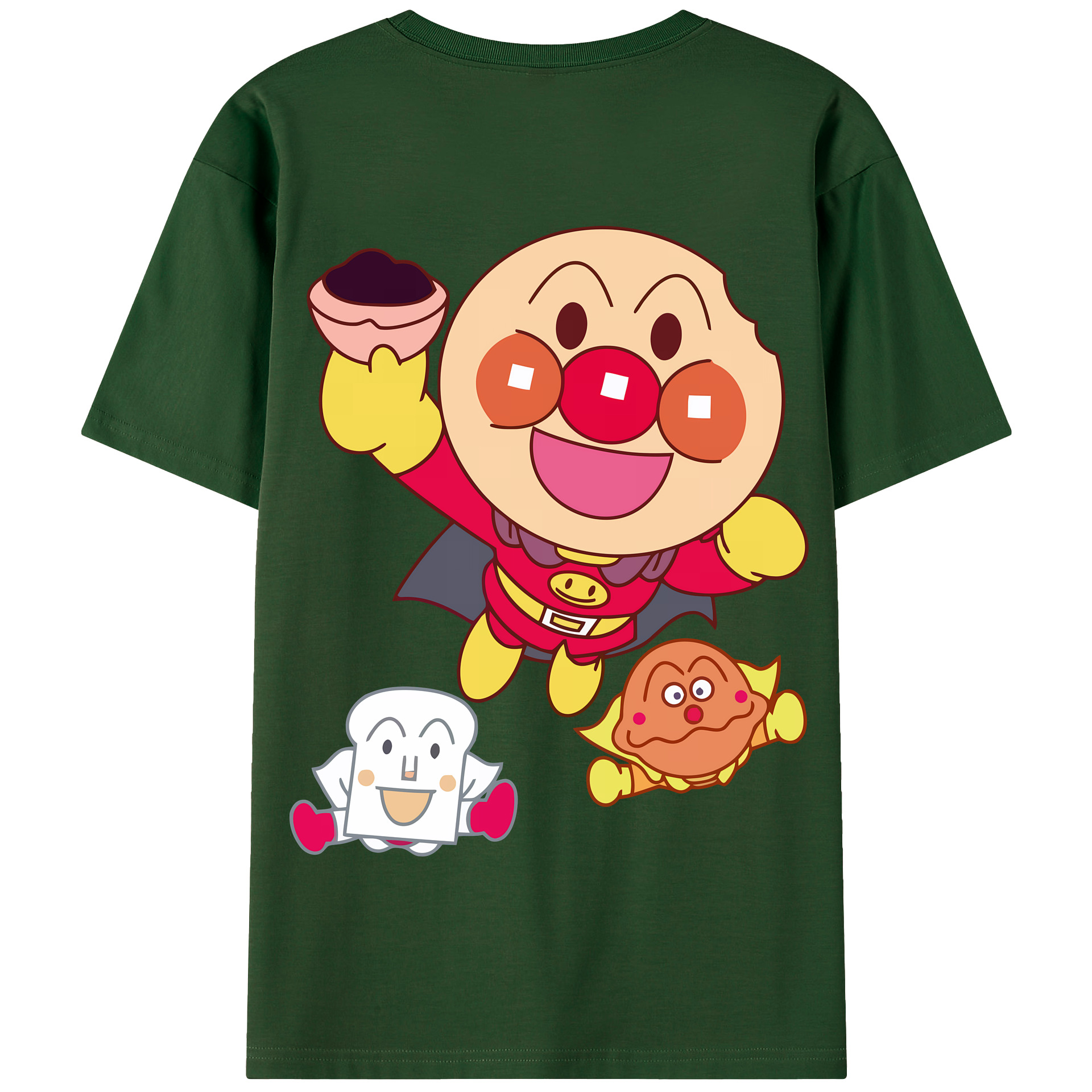 （画像用） アンパンマン Anpanman 綿100％半袖Tシャツ（背面プリント）
